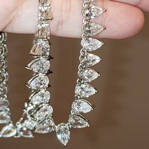 Vintage Suzanne Somers Trilliant Teardrop Necklace